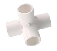 Raccordo a gomito in PVC a 3/4 vie, raccordo a T con angolo di scorrimento, giunto a gomito in plastica ad angolo retto per irrigazione di tubi in PVC. Four-Connections 32mm