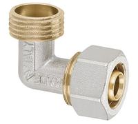 Raccordo a gomito maschio 1/2" x 20 mm