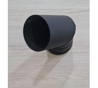 Raccordo a gomito o Curva aperta a 45° Per stufa pellet/Nero opaco Porcellanato