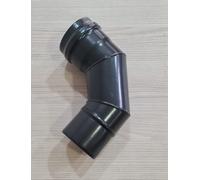 Raccordo a gomito o Curva chiusa a 90° Per stufa pellet/Nero Lucido Porcellanato