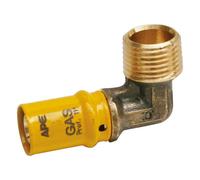 Raccordo a gomito per gas Ape M 3/4 x 26 mm ottone 3AP6533426