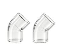 Raccordo A Gomito Trasparente Da 2 Pezzi, Adattatore for Raccordo A Gomito A Forma Di L Da 90/45 Gradi A 2 Vie Da 16/20/25/32 Mm for Il Collegamento Di Tubi Dell'acqua(45°,20mm)