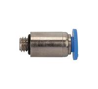 Raccordo a incastro dritto » serie blu « mini, rotondo, G 1/8, per tubo esterno Ø 4 mm, dr. Max. 10 bar, plastica/MS vern.