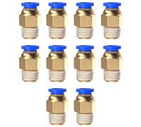 Raccordo a innesto 1/4" 1/8" 3/8" 4mm 6mm 8mm 10mm raccordi pneumatici filettatura maschio raccordi a sgancio rapido raccordi aria per industria automatica 10 pezzi (4 mm 1/8")