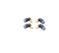 Raccordo a innesto ad angolo pneumatico 90°, M6 su 4 mm, 4 pezzi, attacco ad aria compressa (M6-4 mm)