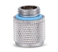 Raccordo a innesto per raffreddamento ad acqua per PC Connettore filettato G1/4 Raccordo a due contatti per tubo da 9,5 mm 12,7 mm Rame cromato Argento Testa piatta Testa affilata (Testa piatta)