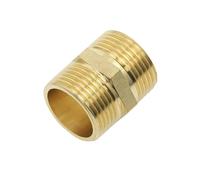 Raccordo a nipplo esagonale in ottone for tubo, adattatore rapido, filettatura maschio BSP da 1/8", 1/4", 3/8", 1/2", 3/4", 1", acqua, olio e connettore(1/2")