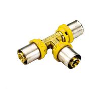 Raccordo A Pressare A T 32 Mm Per Multistrato Per Gas Tiemme