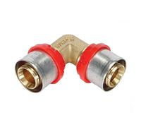 Raccordo A Pressare Curvo Doppio 16mm Per Tubo Multistrato Tiemme