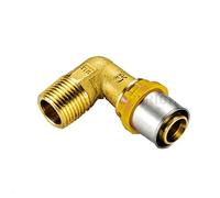 Raccordo A Pressare Curvo Maschio 20 X 1/2" Per Multistrato Per Gas Tiemme