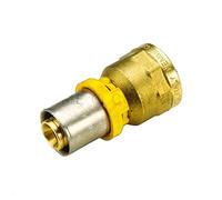 Raccordo A Pressare Dritto Femmina 26 X 1" Per Multistrato Per Gas Tiemme