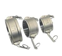 Raccordo a scanalatura Camlock 304 in acciaio inossidabile Tipo DC Connettore rapido Cam Lock 1/2" 3/4" 1" 1-1/4" 1-1/2" 2" 2-1/2" 3" 4"(3/4")