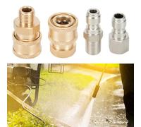 Raccordo a scollegamento rapido maschio da 1/4 di pollice per idropulitrice e tubi da giardino per trasferimento dell'acqua (D)