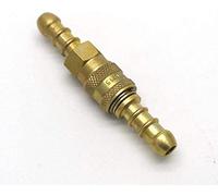 Raccordo a sgancio rapido in linea per tubo flessibile 8mm i/d propano/butano