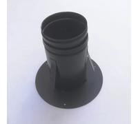 Raccordo a soffitto telescopico da 130mm con innesto per tubo inox per stufa a l
