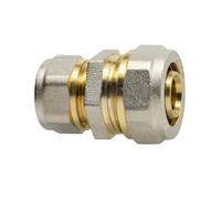 Raccordo a Stringere Dritto 16x20 mm in Ottone - Per Tubi Multistrato - Alta Resistenza e Tenuta Perfetta - Ideale per Impianti Idraulici e Riscaldamento | LEMAG SRL