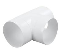 Raccordo a T Ø 100 mm 90° connettore per tubo di ventilazione, tubo rotondo a 3 vie, tubo di scarico, ventilazione, condotto di ventilazione, condotto di ventilazione, plastica ASA resistente ai raggi