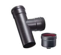 Raccordo a T 90° braga MF codino F nero pellet (80mm)