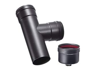 Raccordo a T 90° braga MF codino F nero pellet (80mm)