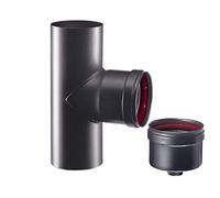 Raccordo a T 90° braga MM codino F nero pellet (100mm)