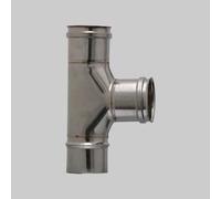 RACCORDO A T 90° CANNE FUMARIE MFF M/F/F Ø 100 mm Tubi Raccordi Acciaio Inox