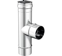 Raccordo a t 90° diam. 100 acciaio inox sp.0,5 mm - mono parete Inox