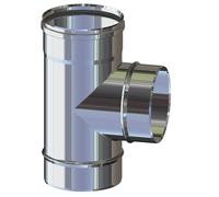 Raccordo a "T" 90° Gradi Camini Wierer in Acciaio Inox Mono Parete Vari Diametri