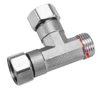 Raccordo a T a 3 vie con attacco a gomito maschio femmina BSPT da 1/2" 3/4" 1" 90 gradi, raccordo girevole in acciaio inossidabile 304(Tee F-F-M,1/2")