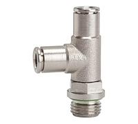 Raccordo a T a forma di L » metallica, girevole, G 1/2 a., per tubo esterno Ø 12 mm, pressione di lavoro max. 16 bar in ottone vert.