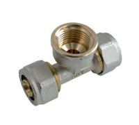 Raccordo a T Ape F 1/2 x 16 mm nichelato 3732F121620