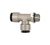 Raccordo a T »click-clock«, girevole, G 1/2 a., per tubo esterno Ø 12 mm, pressione di lavoro max. 16 bar, ottone nichelato