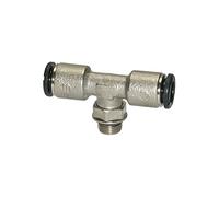 Raccordo a T »click-clock«, girevole, G 1/2 a, per tubo esterno Ø 14 mm, pressione di lavoro max. 16 bar, ottone nero, SW 22