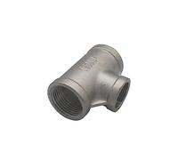 Raccordo a T con filettatura femmina BSP da 1/4 '' - 5,1 cm BSP tipo a T in acciaio inossidabile 316 colata ad acqua raccordo 316L connettore a 3 vie (colore: 316L, dimensioni: da 1,5 a 1)