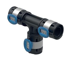 RACCORDO A "T" FLOWFIT UGUALE PER MULTISTRATO A PRESSARE ø16/16/16 MM GEBERIT