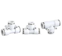 Raccordo a T for tubo flessibile pneumatico a sgancio rapido, 4 mm, 6 mm, 8 mm, riduzione pari, connettori for tubi, 10 mm, 12 mm, 5 pezzi(PEG10-8-10)