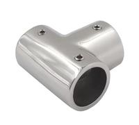 Raccordo a T for tubo in acciaio inossidabile 316 da 1 pezzo for fissaggio del tubo superiore del tendalino esterno for barca, yacht, dock(22mm)