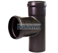 Raccordo a "T" in acciaio al carbonio verniciato colore nero