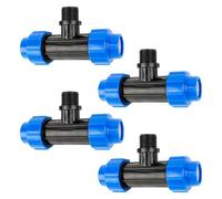 Raccordo a T in PE per filettatura esterna: Connettore per il collegamento del connettore pop-up della turbina, filettatura esterna 25 mm x 3/4 di pollice, (4 pezzi)