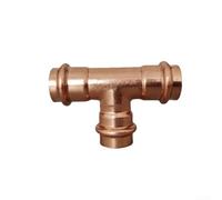 Raccordo a T in rame a pressione progettato per impianti ad acqua refrigerata condizionamento e pompe di calore installazioni (4 punti)