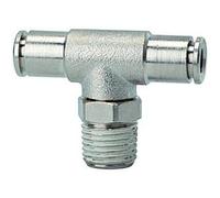 Raccordo a T »Metallica«, girevole, R 1/2 a., per tubo esterno Ø 14 mm, pressione di lavoro max. 16 bar, ottone nichelato