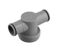 Raccordo a T per pompa da piscina Intex, adattatore da 3,25 a 3,8 cm, in plastica, grigio