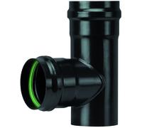 Raccordo a T per Stufa a Pellet Light Nero Opaco Ø 8 cm - Save Save Raccordi per