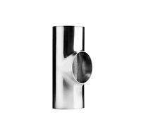 Raccordo a T piatto saldato in acciaio inox 304, diametro esterno: 19 mm, 25 mm, 32 mm, 38 mm, 45 mm, 51 mm, 57 mm, 63 mm, 76 mm, 89 mm, 102 mm, OD 304 (38 x 1,5 mm)