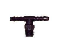Raccordo a T, R 3/8 a., per tubo LW 10 mm, SW 17, pressione massima 10 bar, Range di temperatura da -40 °C a 90 °C, PA 6.