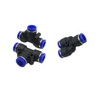Raccordo a T sagomato PY PE TY da 4, 6, 8, 10, 12, 16 mm, 3 vie, for tubo pneumatico, tubo flessibile dell'aria, raccordi a sgancio rapido, 5 pezzi(PY16,10PCS)