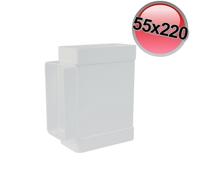 Raccordo a T TEE per canale condotto rettangolare 55x220 mm in plastica per VMC