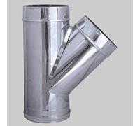 RACCORDO A TEE 135° 100 Tubi Raccordi Inox Monoparete