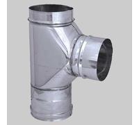 RACCORDO A TEE 90° 100 Tubi Raccordi Inox Monoparete