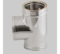 RACCORDO A TEE 90° DOPPIA PARETE - Int. Ø 150 - Est. Ø 200 - H 340