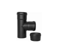 RACCORDO A TEE 90° FFM x STUFE PELLET SMALTATO 80 mm porcellanato